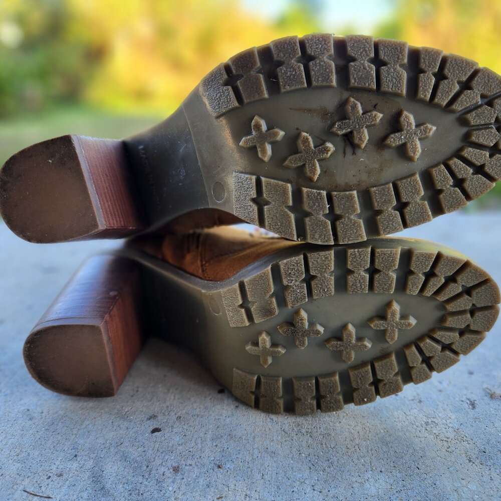 Buckle Crevo W9 Tan Leather Lace-Up Ankle Boots - Picture 3 of 7
